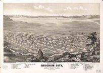 Bird's-eye View of Brigham City and Great Salt Lake