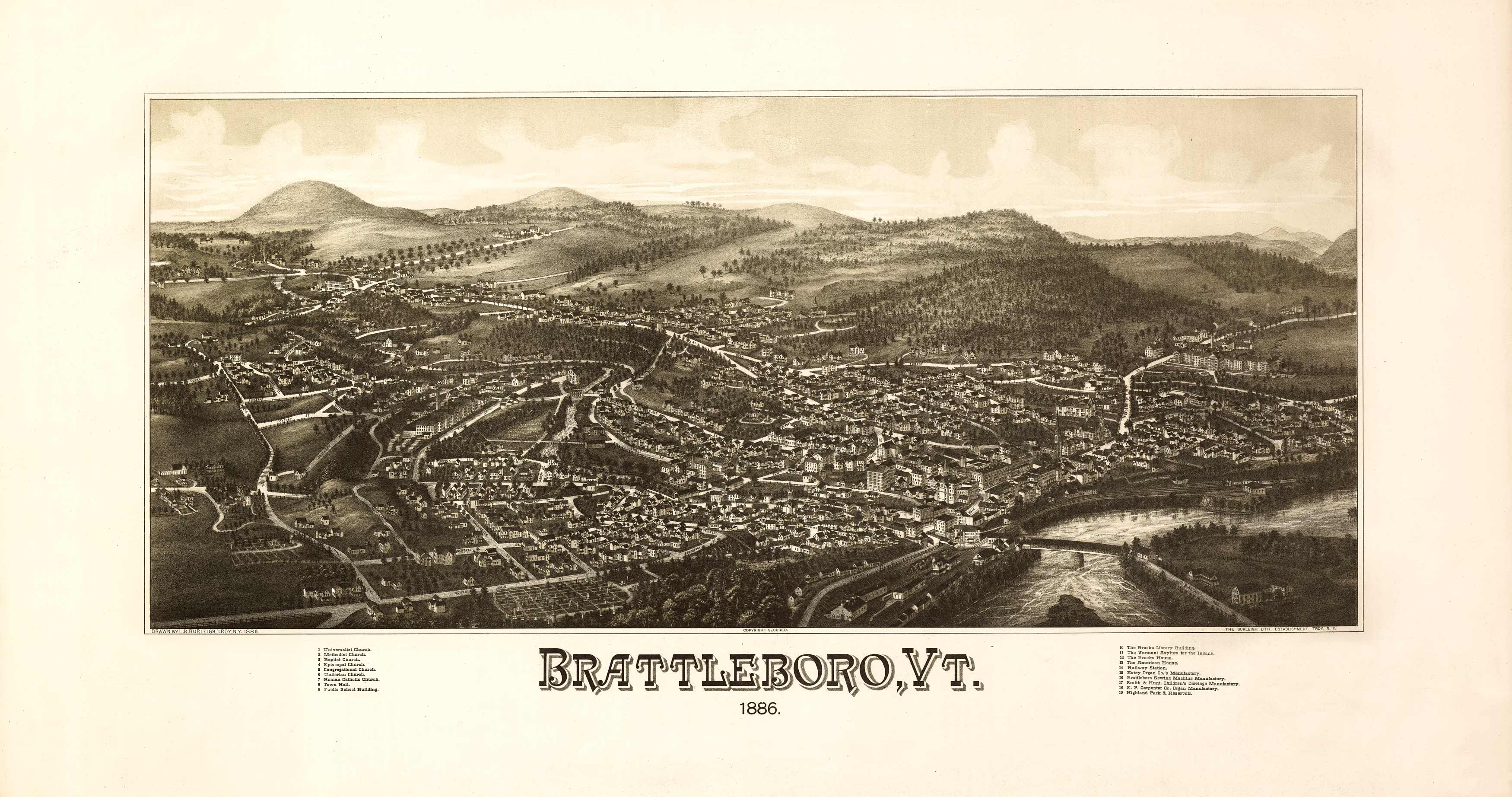 Bird's-eye View of Brattleboro Bird's-eye View of Brattleboro