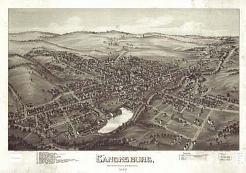 Bird's-eye View of Cannonsburg