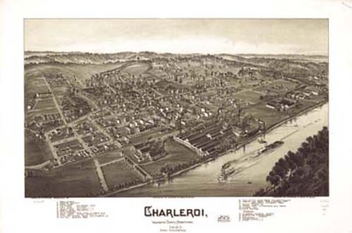 Bird's-eye View of Charleroi