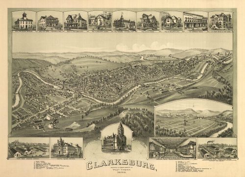 Bird's-eye View of Clarksburg