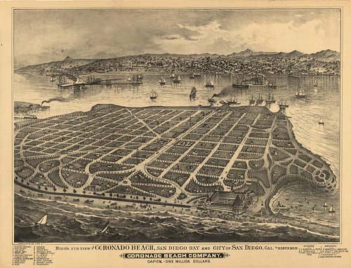 Bird's-eye View of San Diego(Coronado Beach) Bird's-eye View of San Diego(Coronado Beach)