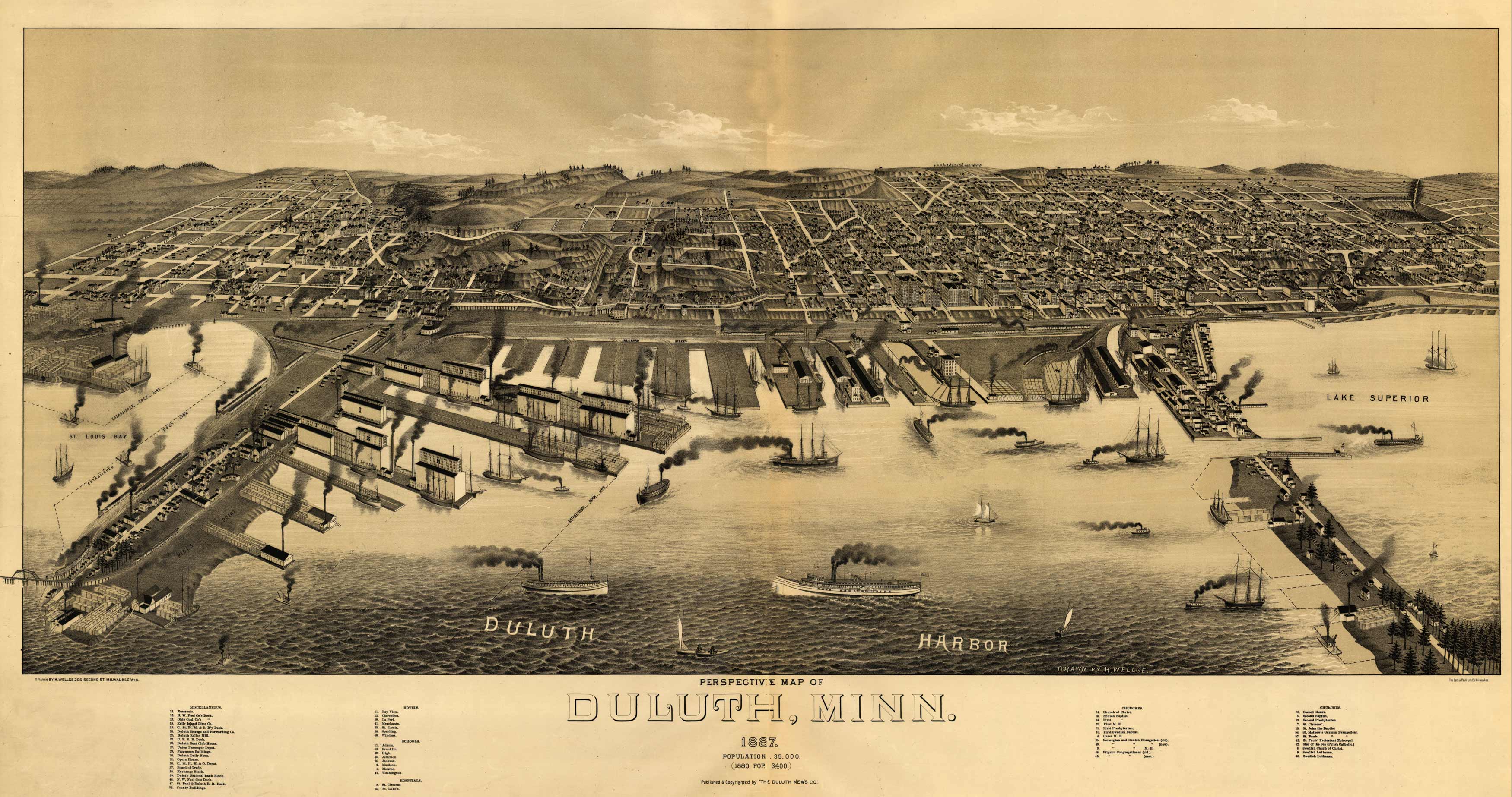 Bird's-eye View of Duluth Bird's-eye View of Duluth