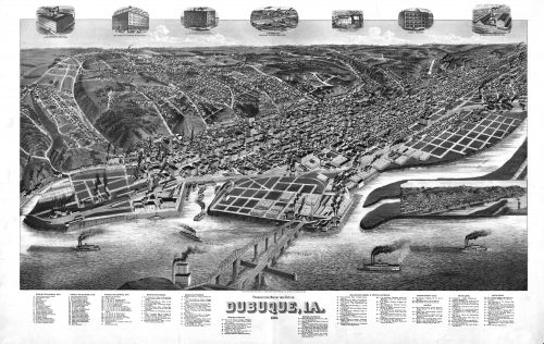 Bird's-eye View of Dubuque