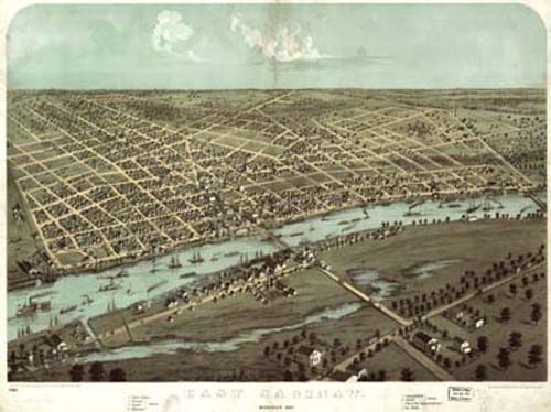 Bird's-eye View of Saginaw(East)