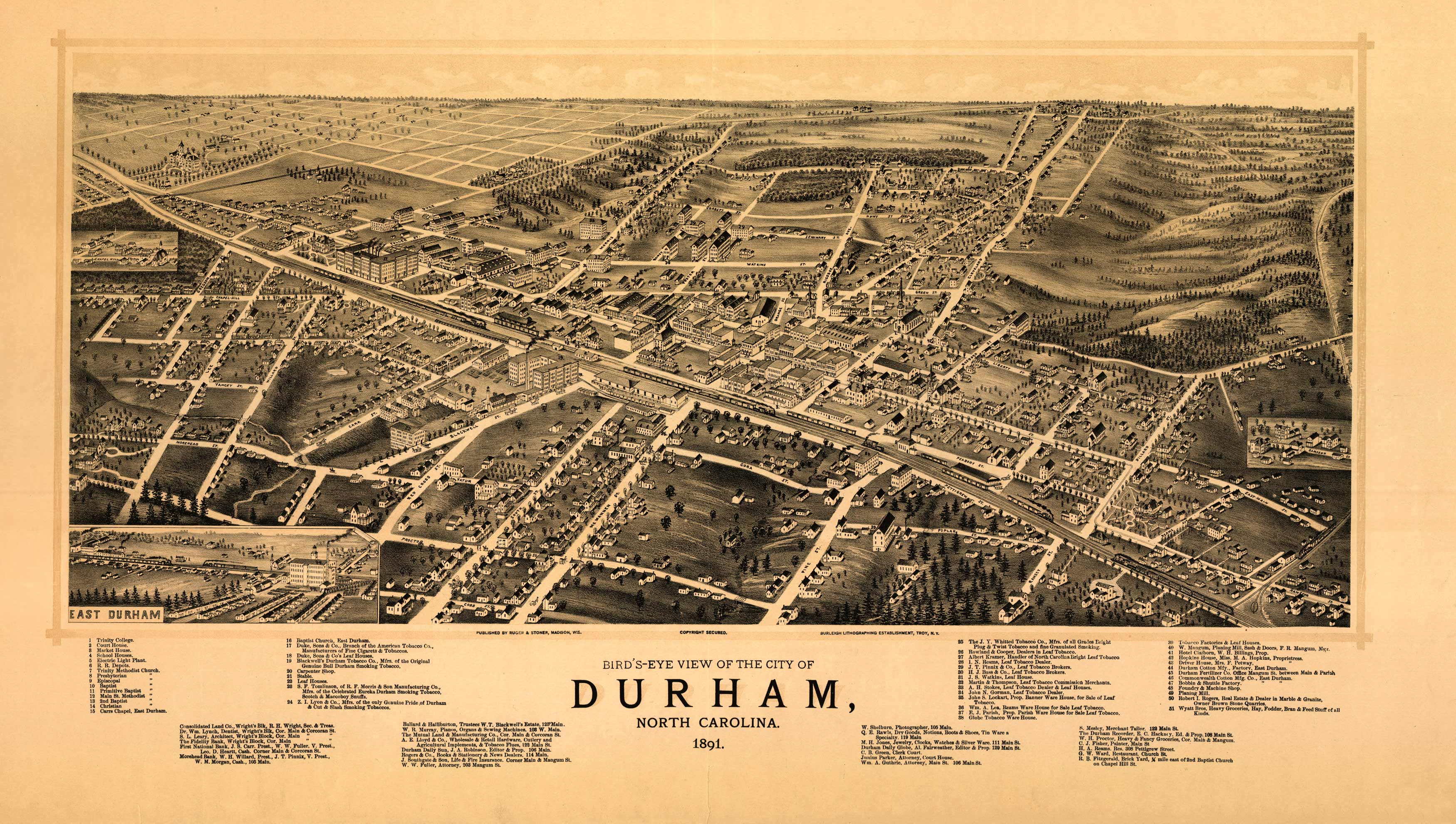 Bird's-eye View of Durham Bird's-eye View of Durham