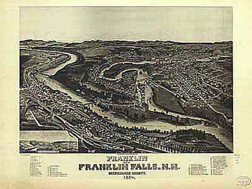 Bird's-eye View of Franklin and Franklin Falls