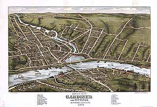 Bird's-eye View of Gardiner and Pittston Bird's-eye View of Gardiner and Pittston