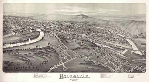 Bird's-eye View of Honesdale