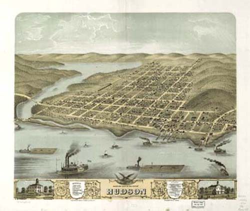 Bird's-eye View of Hudson