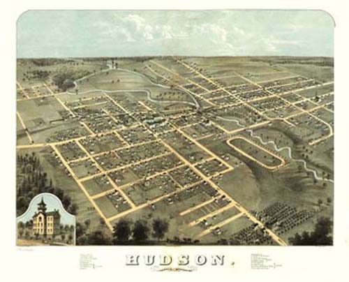 Bird's-eye View of Hudson