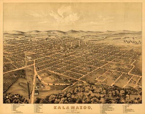 Bird's-eye View of Kalamazoo