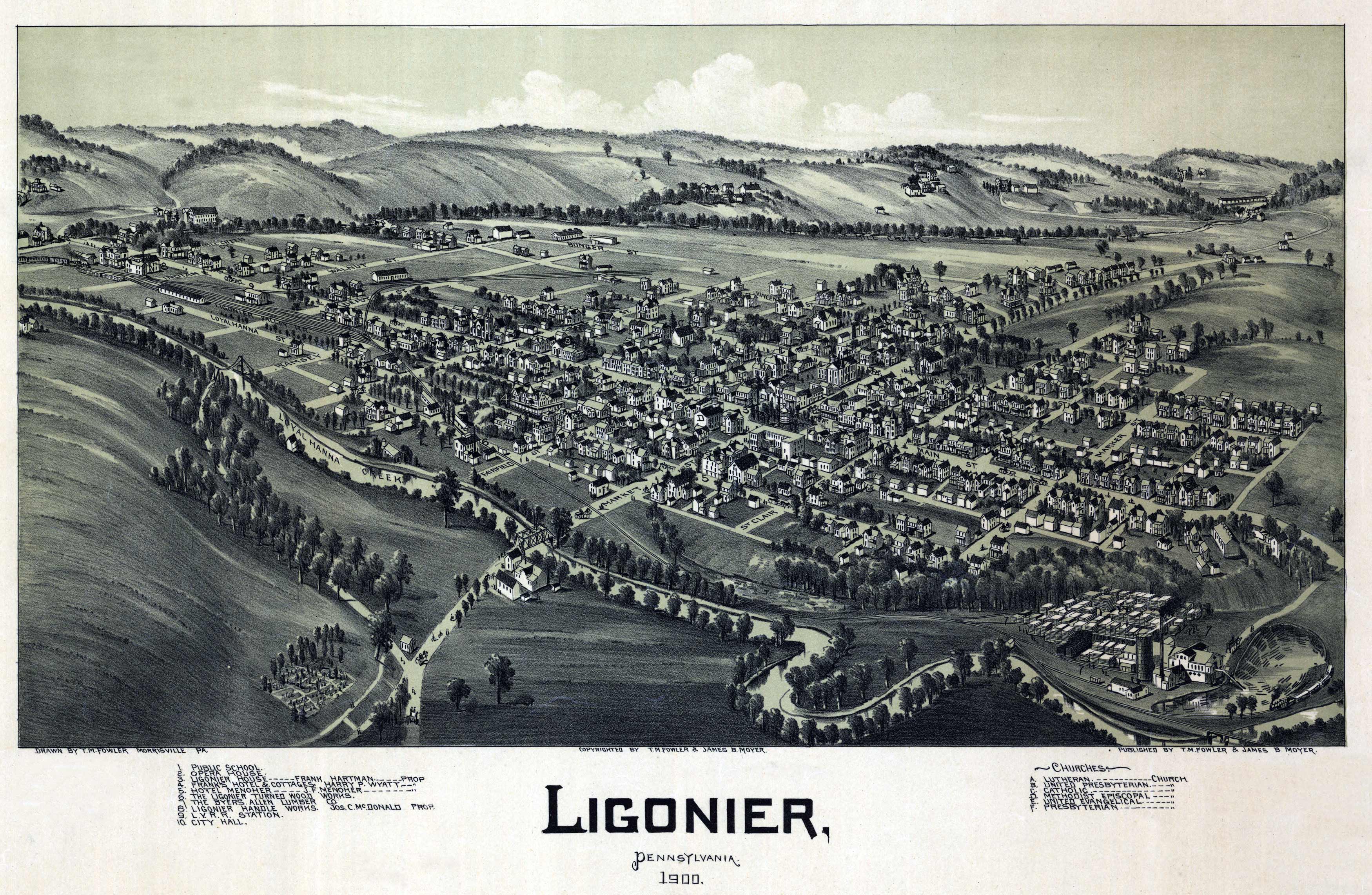 Bird's-eye View of Ligonier Bird's-eye View of Ligonier