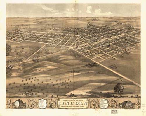 Bird's-eye View of Lincoln Bird's-eye View of Lincoln