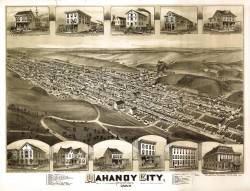 Bird's-eye View of Mahanoy City