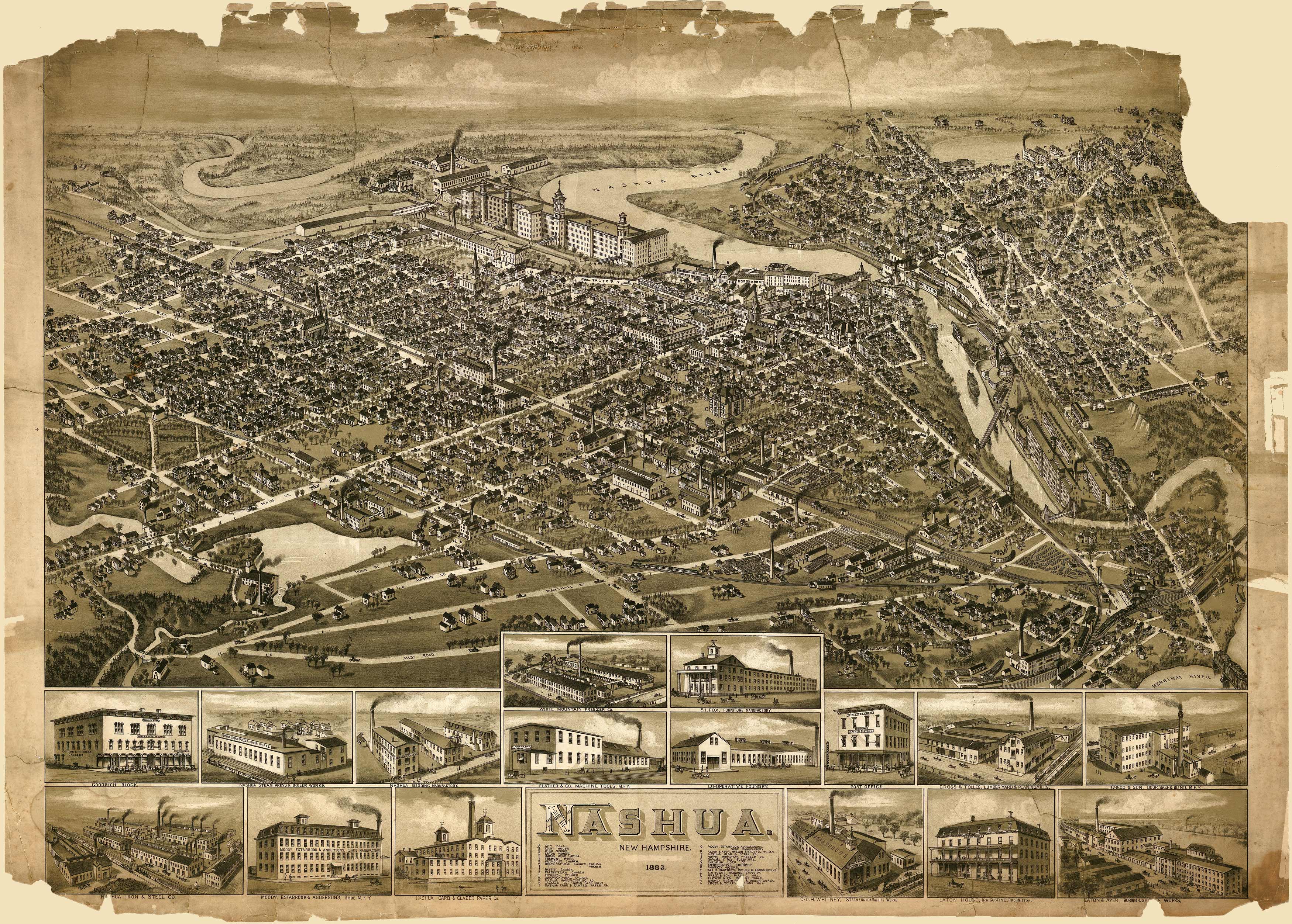 Bird's-eye View of Nashua