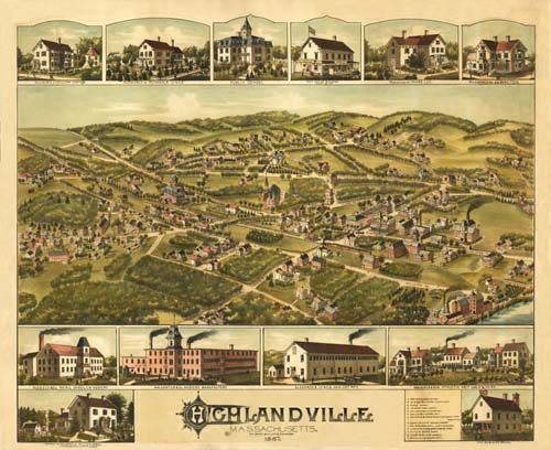 Bird's-eye View of Needham(Highlandville)