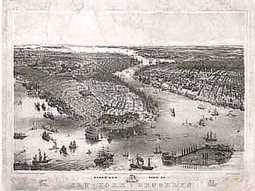 Bird's-eye View of New York City and Brooklyn Bird's-eye View of New York City and Brooklyn