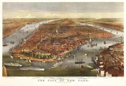 Bird's-eye View of New York City