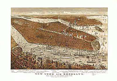 Bird's-eye View of New York City and Brooklyn Bird's-eye View of New York City and Brooklyn
