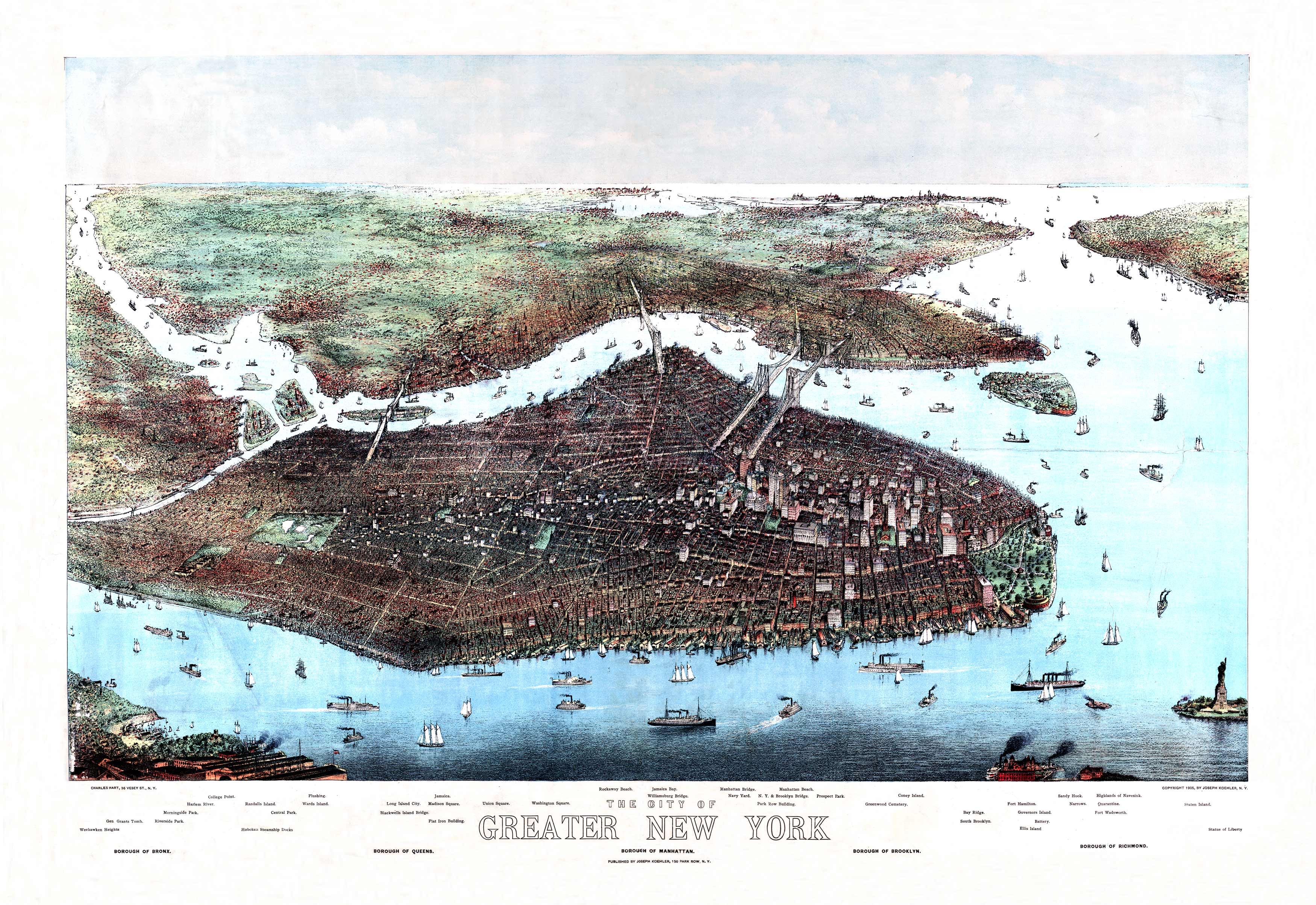 Bird's-eye View of New York City Bird's-eye View of New York City