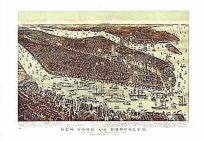 Bird's-eye View of New York City and Brooklyn