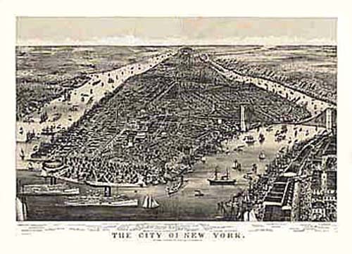 Bird's-eye View of New York City Bird's-eye View of New York City