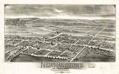 Bird's-eye View of Newmanstown and Sheridan