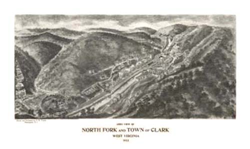 Bird's-eye View of Northfork and Clark Bird's-eye View of Northfork and Clark