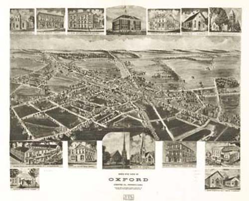 Bird's-eye View of Oxford