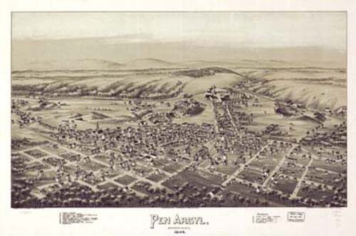 Bird's-eye View of Pen Argyl