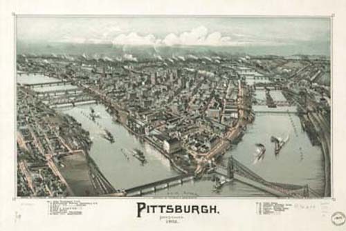 Bird's-eye View of Pittsburgh