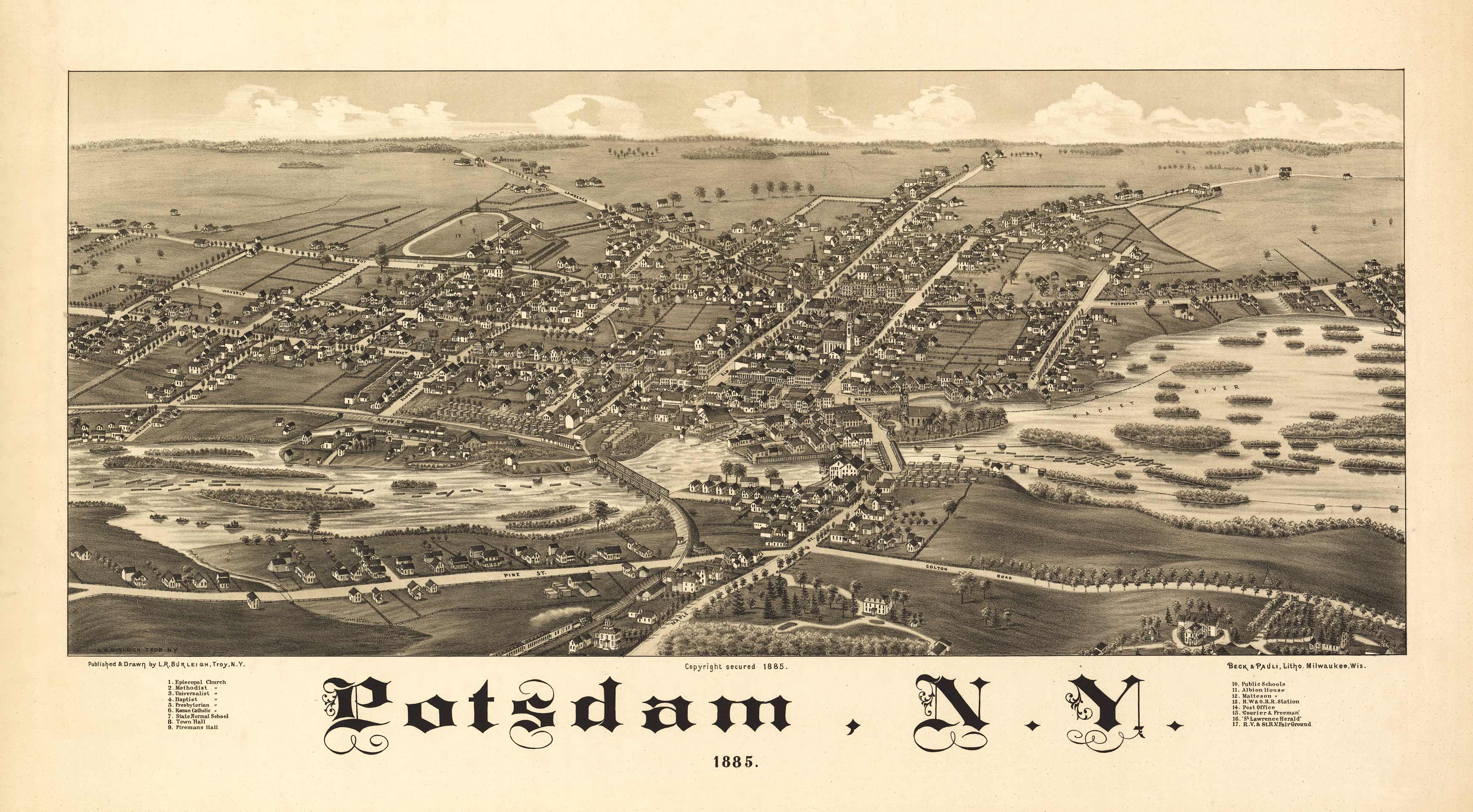 Bird's-eye View of Potsdam Bird's-eye View of Potsdam