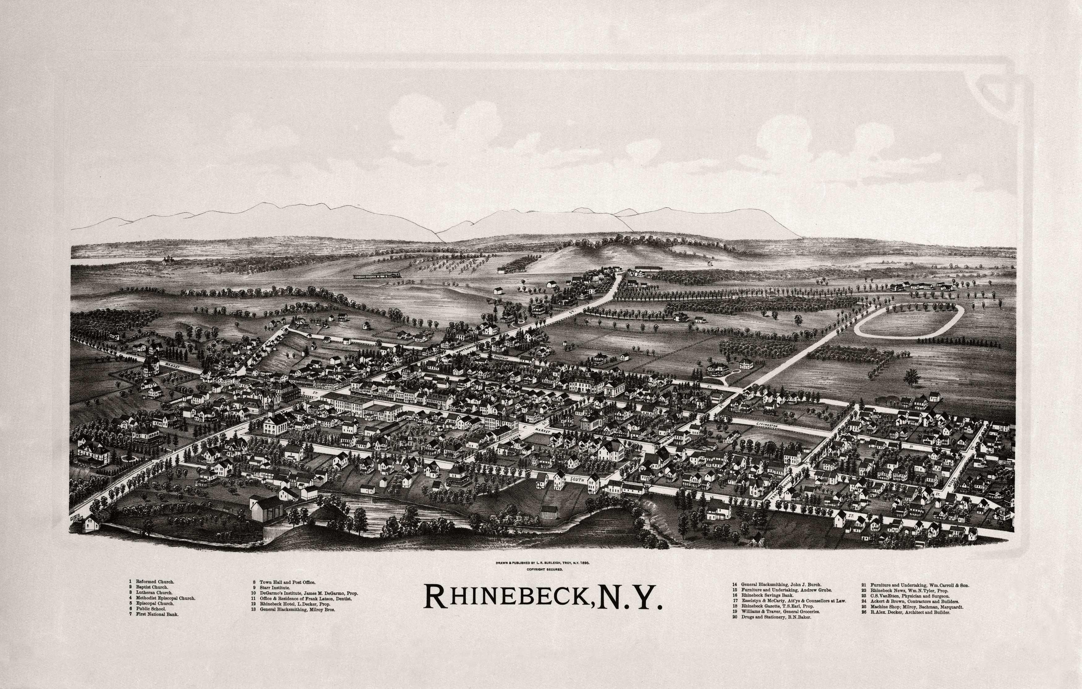 Bird's-eye View of Rhinebeck