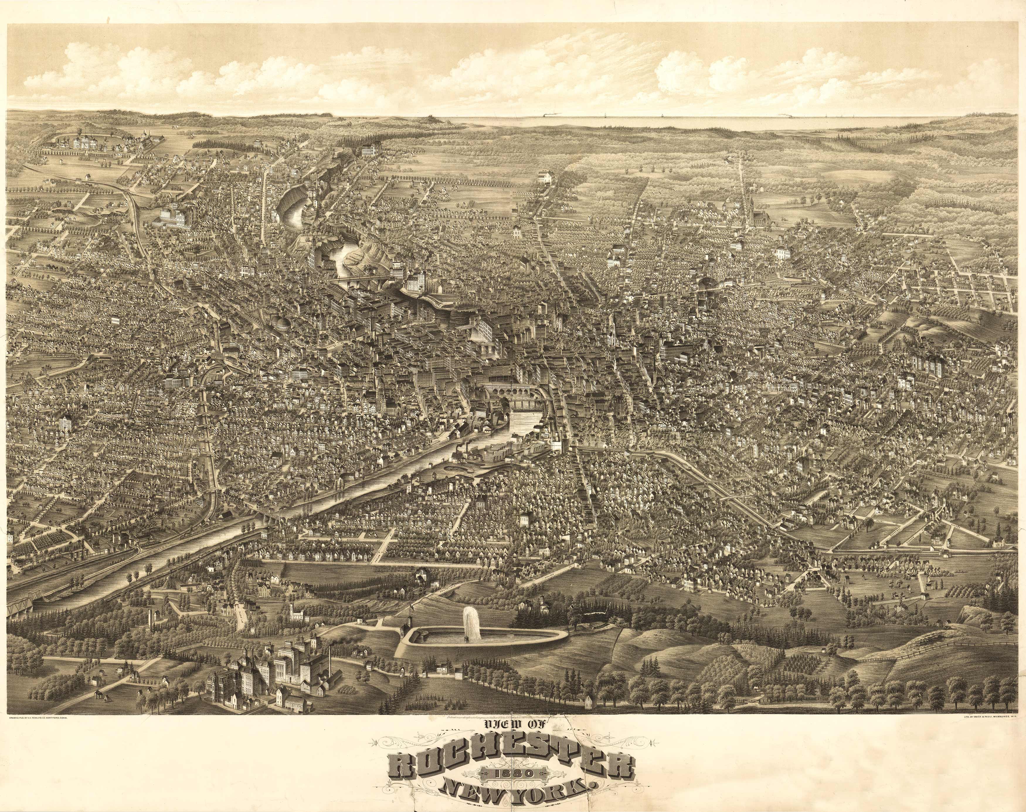 Bird's-eye View of Rochester