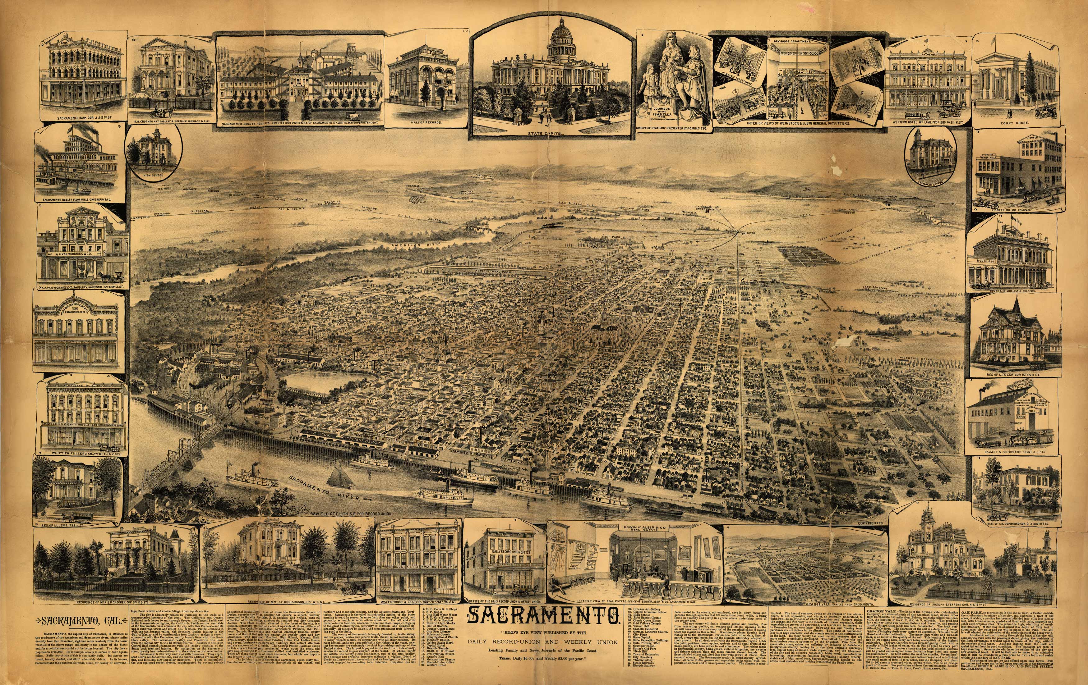 Bird's-eye View of Sacramento