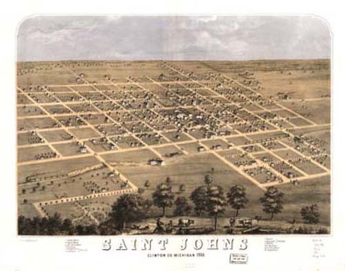 Bird's-eye View of St. Johns