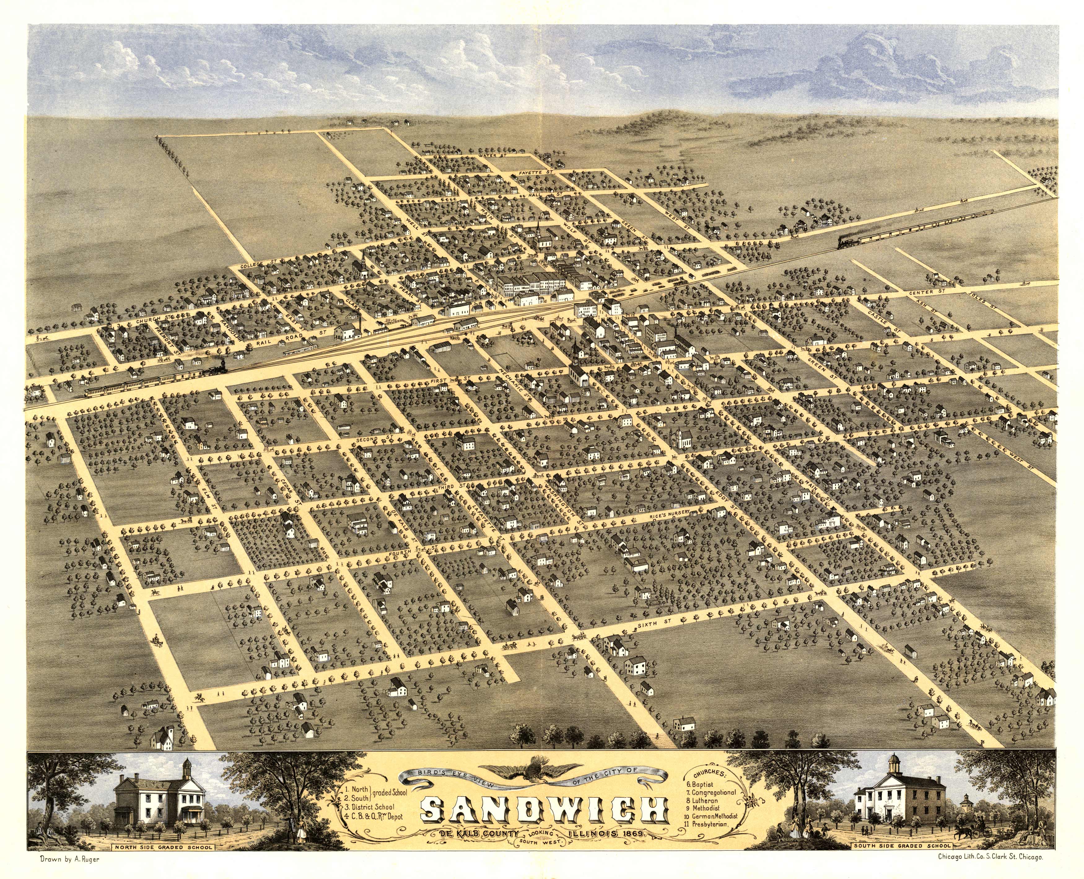 Bird's-eye View of Sandwich Bird's-eye View of Sandwich