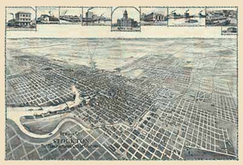 Bird's-eye View of Stockton