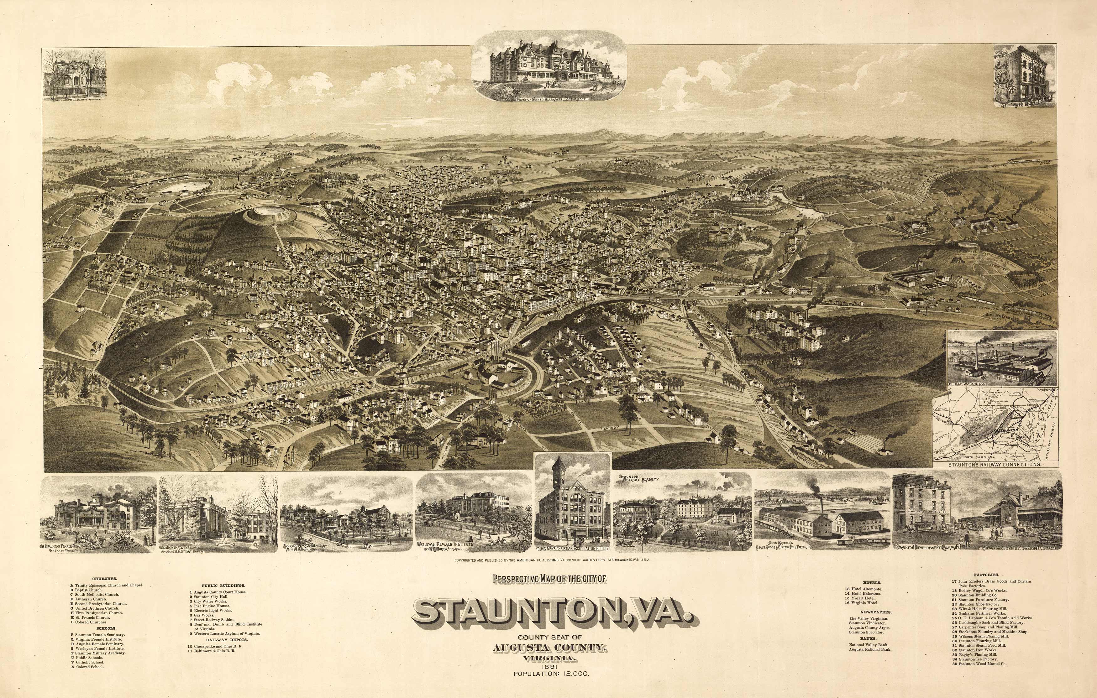 Bird's-eye View of Staunton Bird's-eye View of Staunton