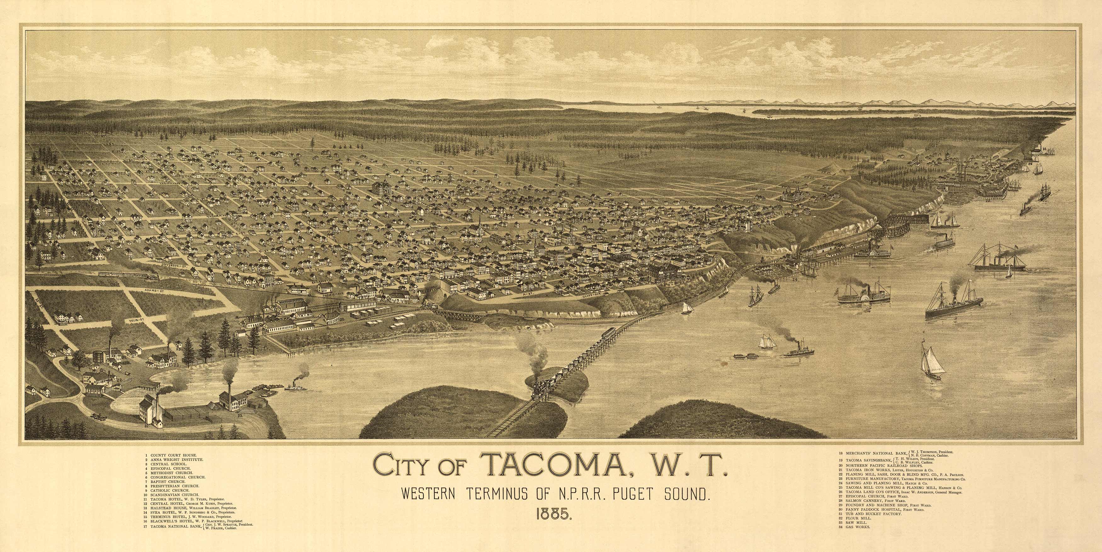 Bird's-eye View of Tacoma Bird's-eye View of Tacoma
