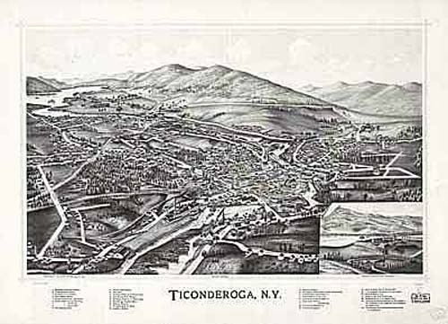 Bird's-eye View of Ticonderoga Bird's-eye View of Ticonderoga