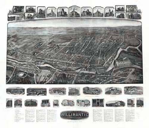 Bird's-eye View of Willimantic