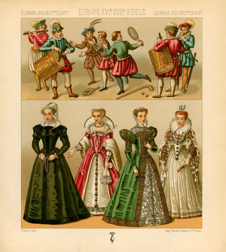 Europe - 16th and 17th Centuries - French Noble Women - Popular