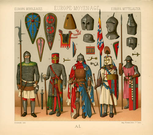 Europe Middle Ages - War Costumes Europe Middle Ages - War Costumes