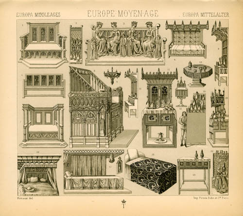 Europe Middle Ages - Furniture - Beds