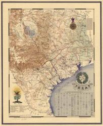 Sesquicentennial Map of Texas 1836-1986 (Texas Revolution 1835-1836)