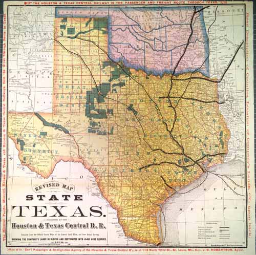 Revised Map of the State of Texas - Art Source International