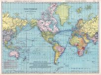 Old World Map by Rand McNally in 1920