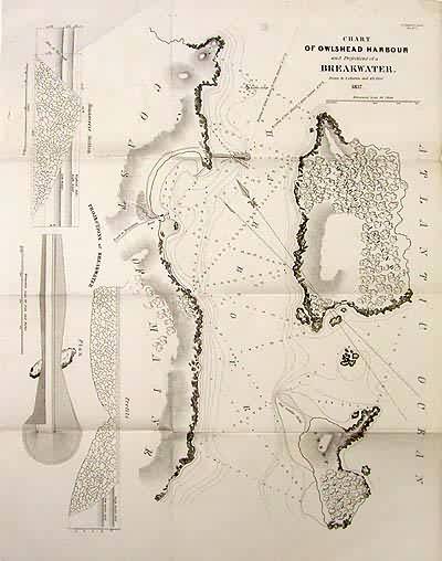 Chart of Owlshead Harbour and Projections of a Breakwater